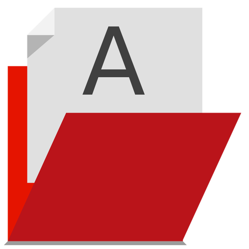 Imagen vectorial de carpeta roja