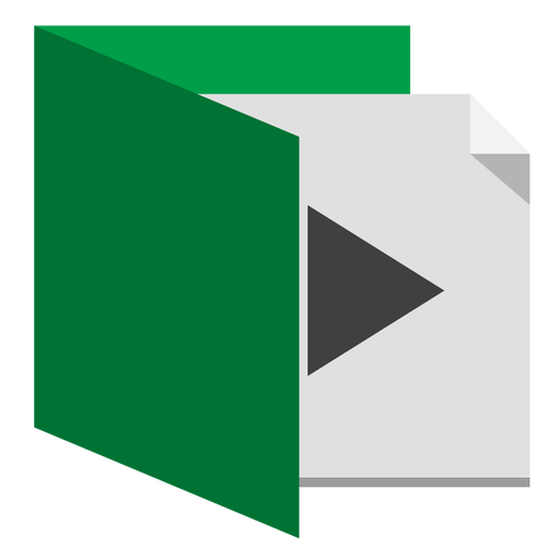 Immagine vettoriale Apri cartella verde