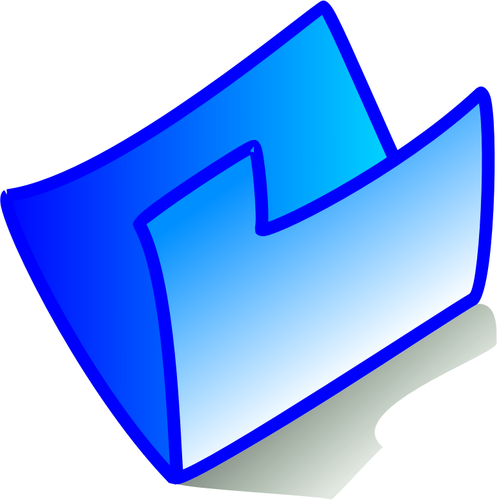 Vector image of my computer blue folder icon