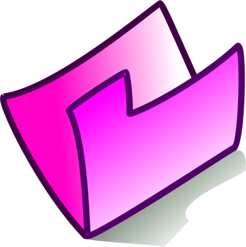 Wektor rysunek różowy PC teczka ikona