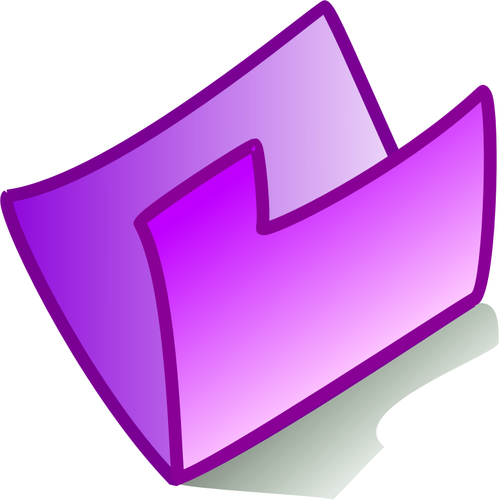 Векторный рисунок фиолетовый папок изогнутых значка