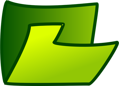 Vector de la imagen de icono de carpeta doblada verde