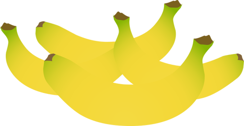 Yellow bananas color illustration