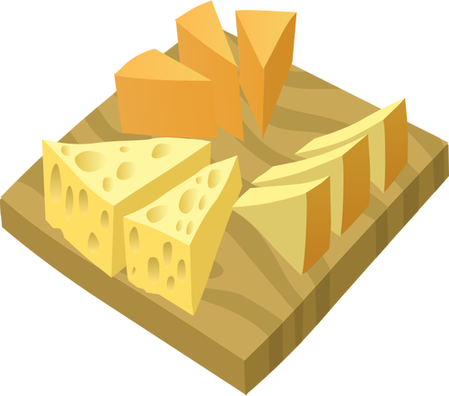 Illustration vectorielle de servir de plateau de fromage