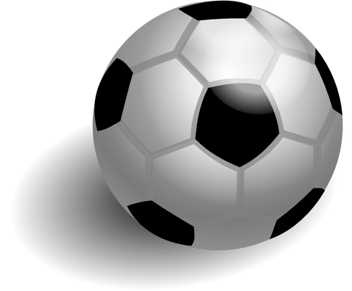 Futbol topuyla gölge vektör çizim