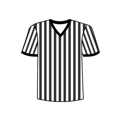 Grafika wektorowa koszula sędzia piłkarski