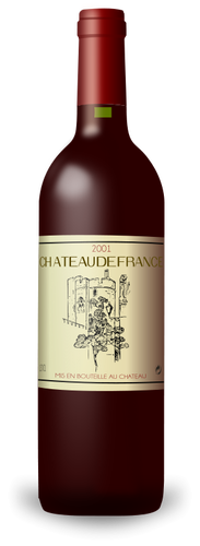 بوردو النبيذ الأحمر زجاجة رسم ناقلات