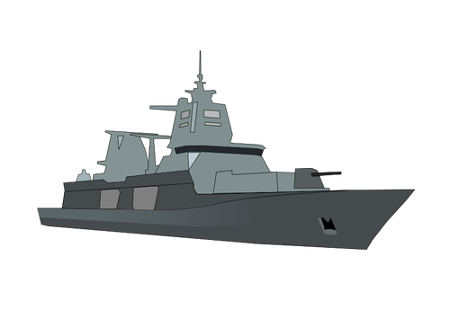 Grafika wektorowa fregaty niemieckiej Bundeswehry