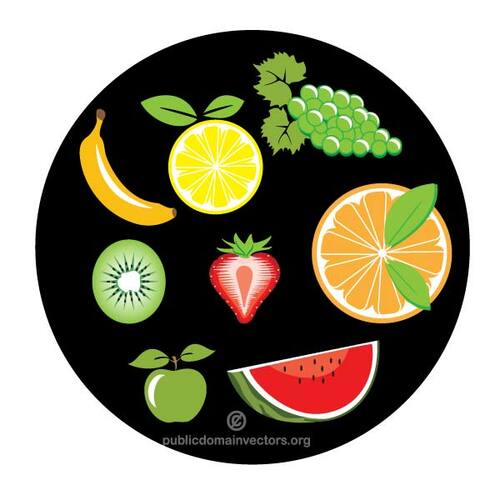 Frutas vector clip art