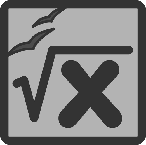 Ilustrasi vektor ikon abu-abu PC perhitungan dokumen