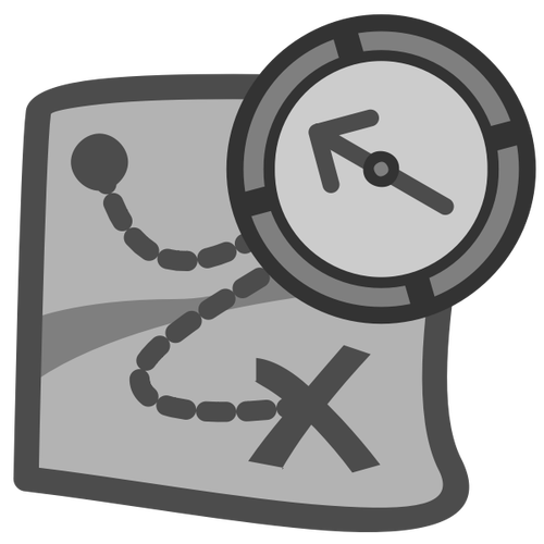 Map and compass vector icon