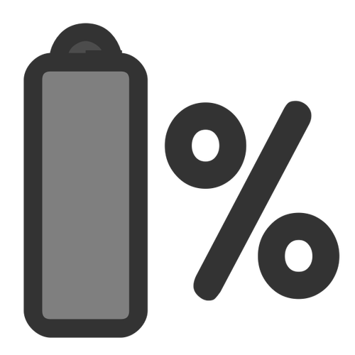 Laptop battery vector icon