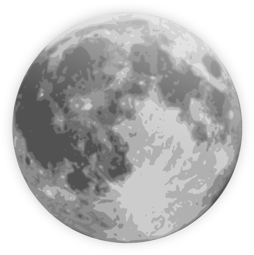 Vectorillustratie van weerbericht kleur symbool voor volle maan