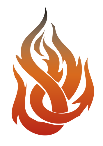 Vector illustraties van brand vlam in oranje kleur