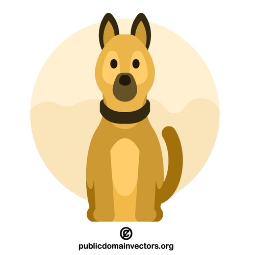 Desenho animado do cão do pastor alemão