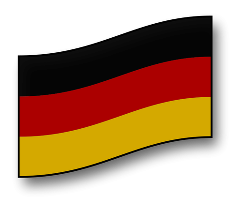 Tysk flagg vektor tegning