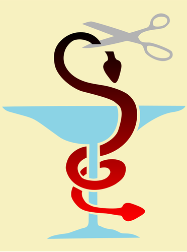 医療カドゥケウスのベクトル画像