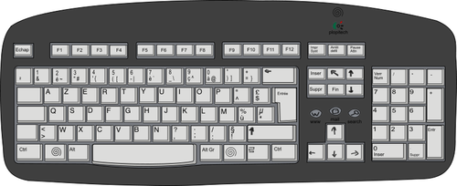 Imagen de vector de teclado de computadora