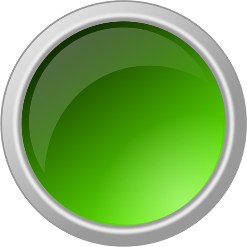 Lesklé zelené tlačítko vektorové ilustrace