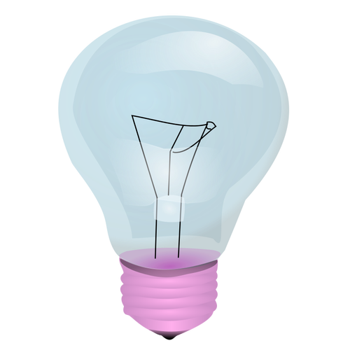 Desenho da lâmpada transparente vetorial