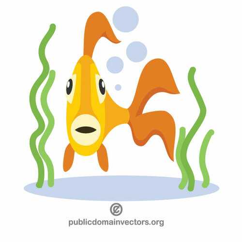 Pesci rossi in immagine di vettore di acquario
