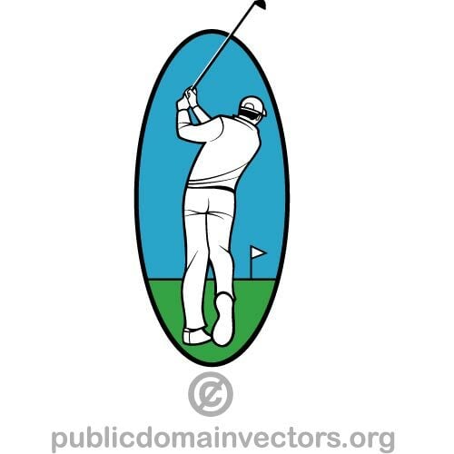 Golfaajan vektori ClipArt-kuva