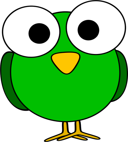Grüne große Augen Vogelbild