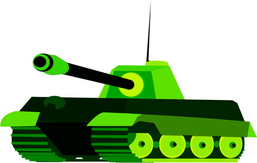 緑のタンク ベクトル描画