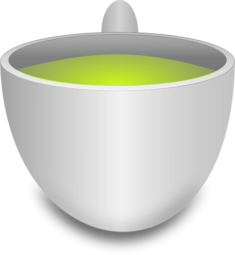 Ceai verde oală de desen vector
