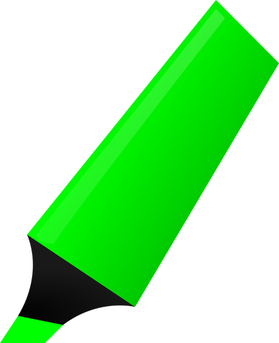 Desenho de marca-texto verde vetorial