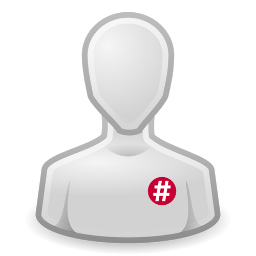 Červená matice žena avatar vektorový obrázek