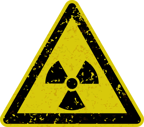 Sinal de alerta de radiação