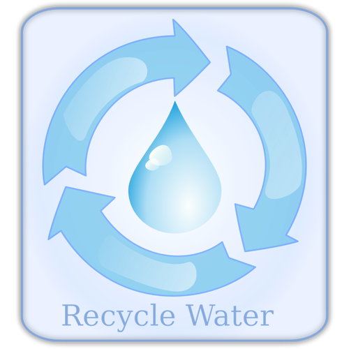 リサイクル水サイン ベクトル画像
