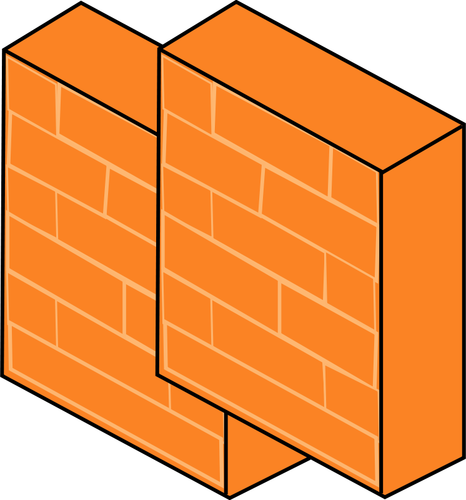 Firewall pair for computer networks vector image