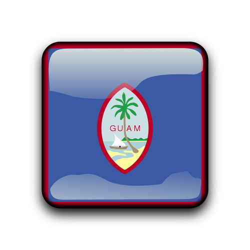 Guam flag vector button