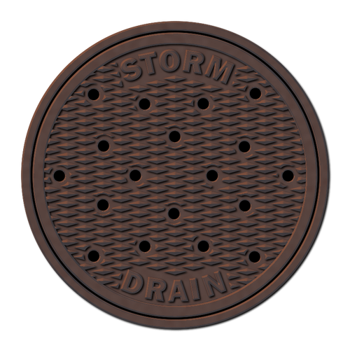 Utility hole cover large vector image