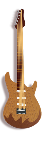 Wooden guitar vector illustration