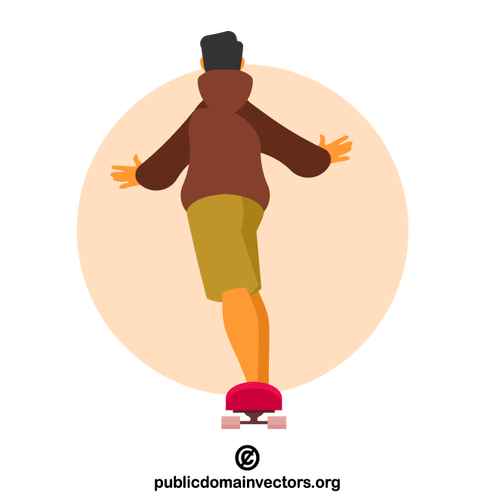 Man op een skateboard