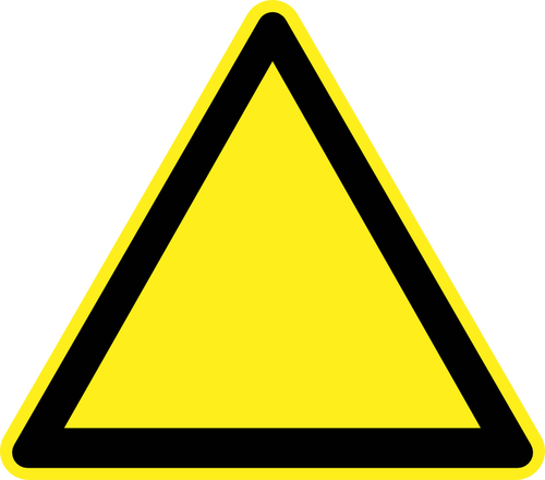 Boş tehlike uyarı işareti vektör görüntü