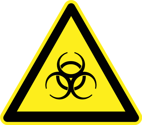 Biohazard varovným signálem vektorový obrázek