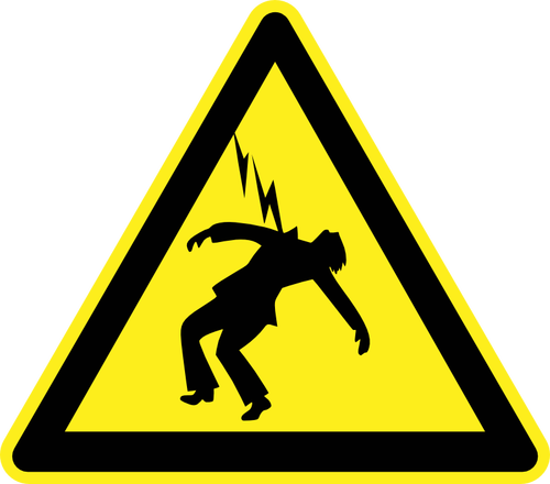 Thunder gevaar waarschuwingsbord vector afbeelding