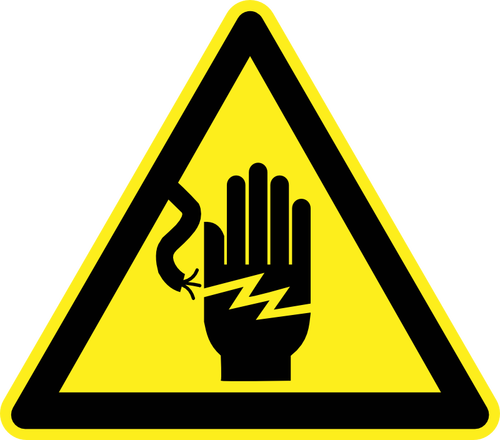 Linie fire pericol warning semn vector imagine