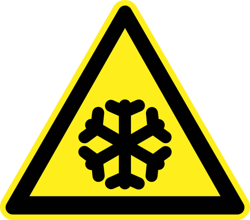 Segnale di avvertimento di pericolo di congelamento vettoriale immagine
