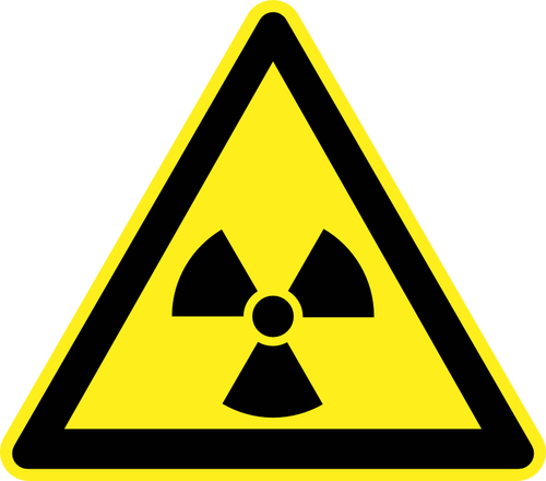 放射線の危険の警告の記号ベクトル画像