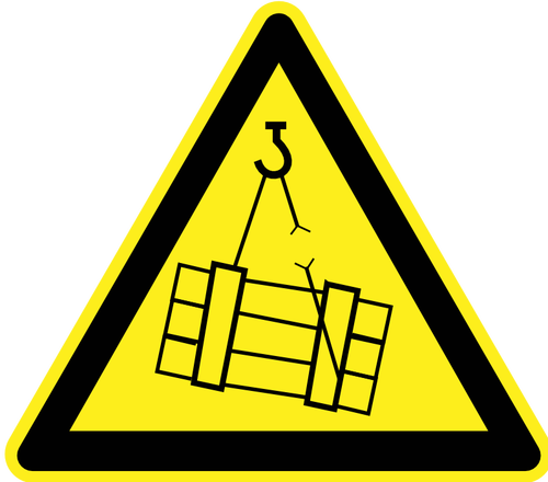 Segnale di avvertimento di pericolo carico pesante vettoriale immagine