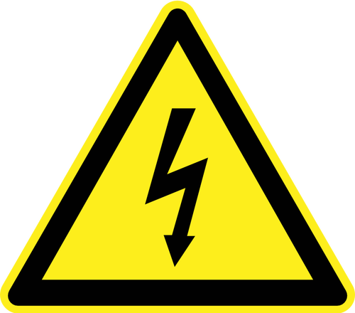 Электричество опасности предупреждающий знак векторное изображение