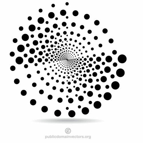 Halftone dots circular shape
