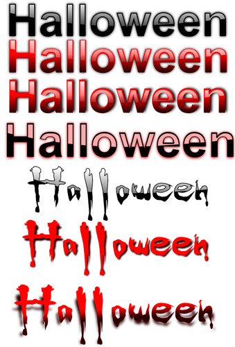 Halloween typografi utvalg vektor image