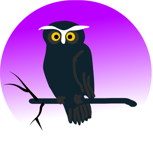 Halloween owl vector clip art