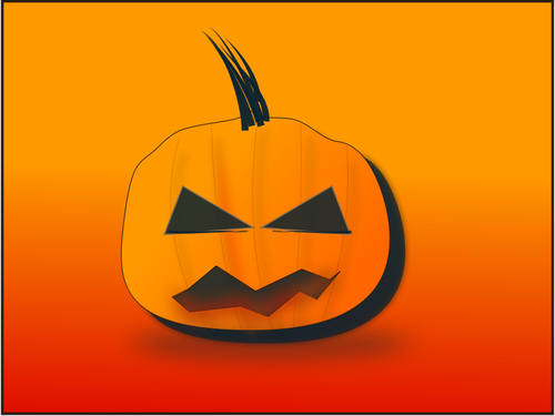 Halloween pumpa på orange bakgrund vektorgrafik